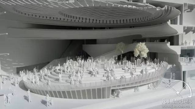 ▲戲曲中心概念模型的特色吊頂。