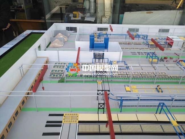 混凝土預制件沙盤模型，預制件生產線沙盤模型， 裝配式建筑沙盤模型